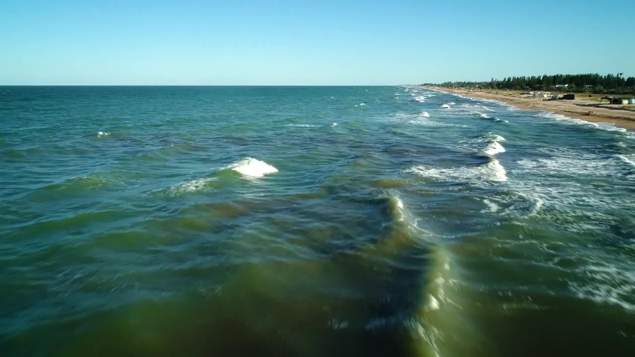 Stock Video Flying Over The Waves On The Seashore Live Wallpaper For PC