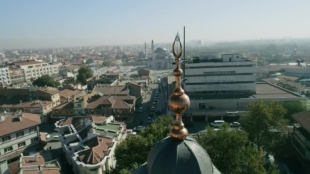 Stock Video Flying Over The Top Of A Mosque Live Wallpaper For PC
