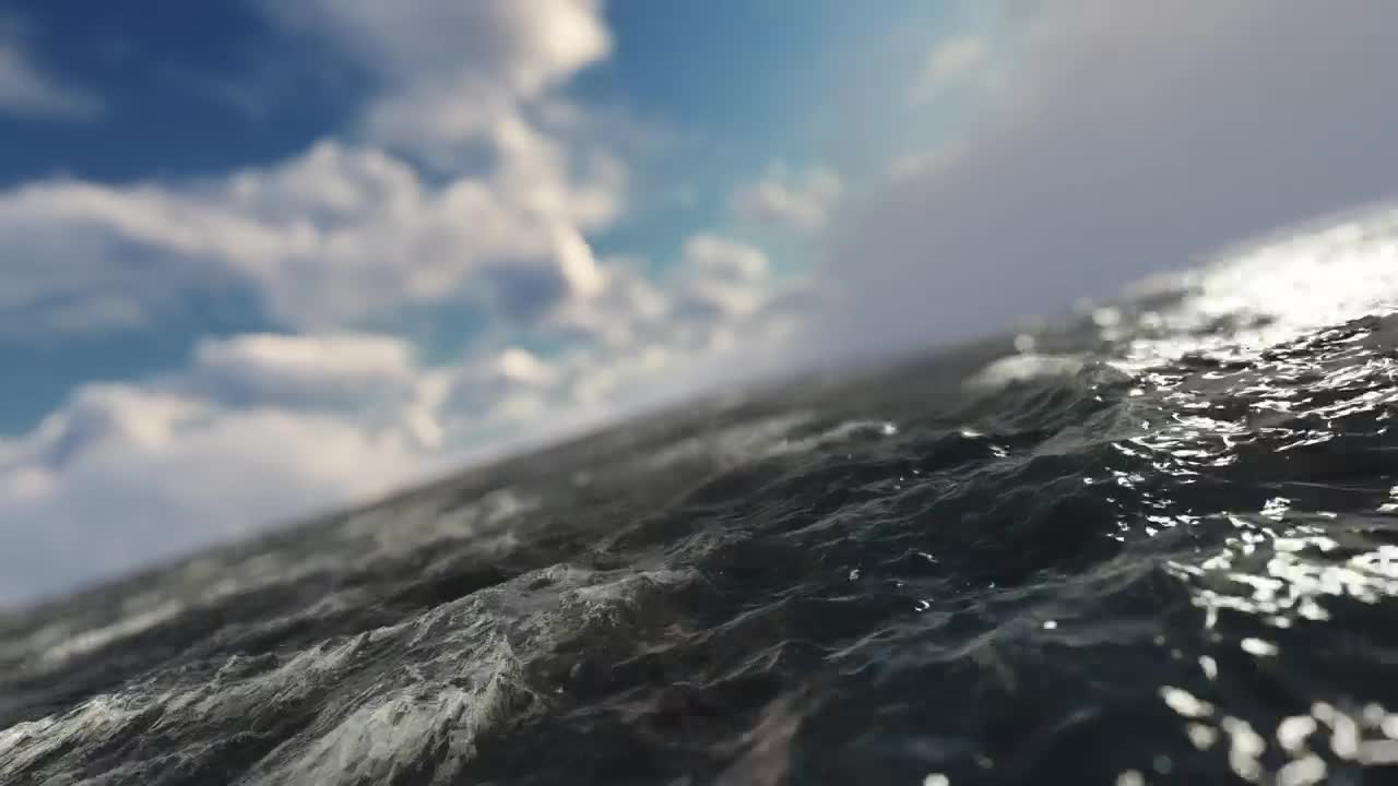 Stock Video Flying Over The Ocean Waves At High Speed Live Wallpaper For PC
