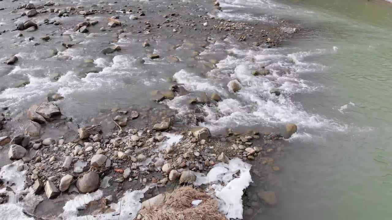 Stock Video Flying Over The Mountain River Live Wallpaper For PC