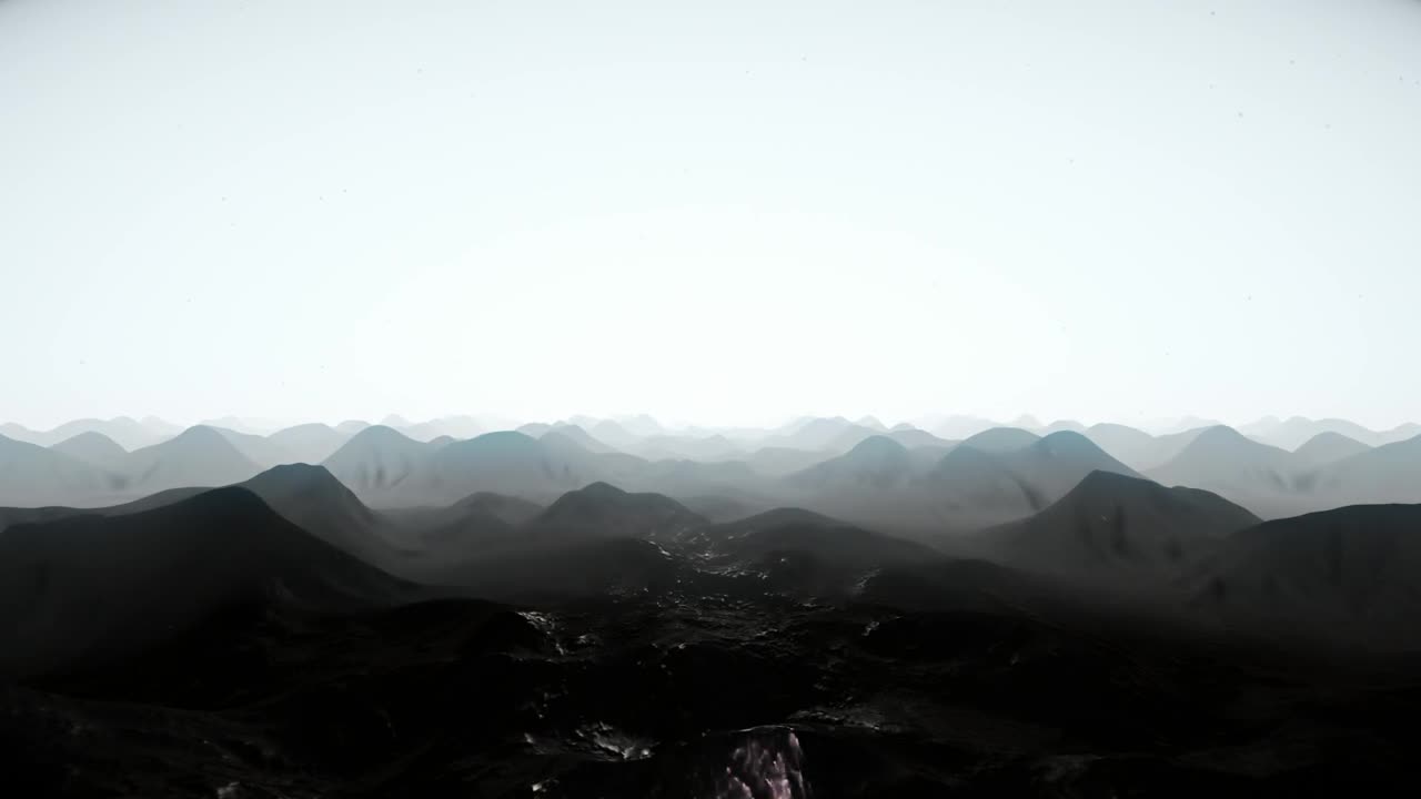 Stock Video Flying Over Silhouettes Of Mountains On A Planet Live Wallpaper For PC