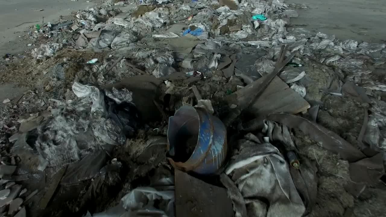Stock Video Flying Over Pollution And Trash Live Wallpaper For PC