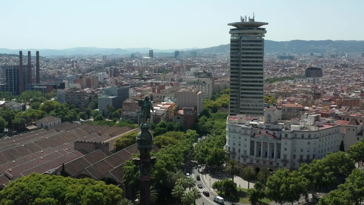 Stock Video Flying Over Barcelona Live Wallpaper For PC
