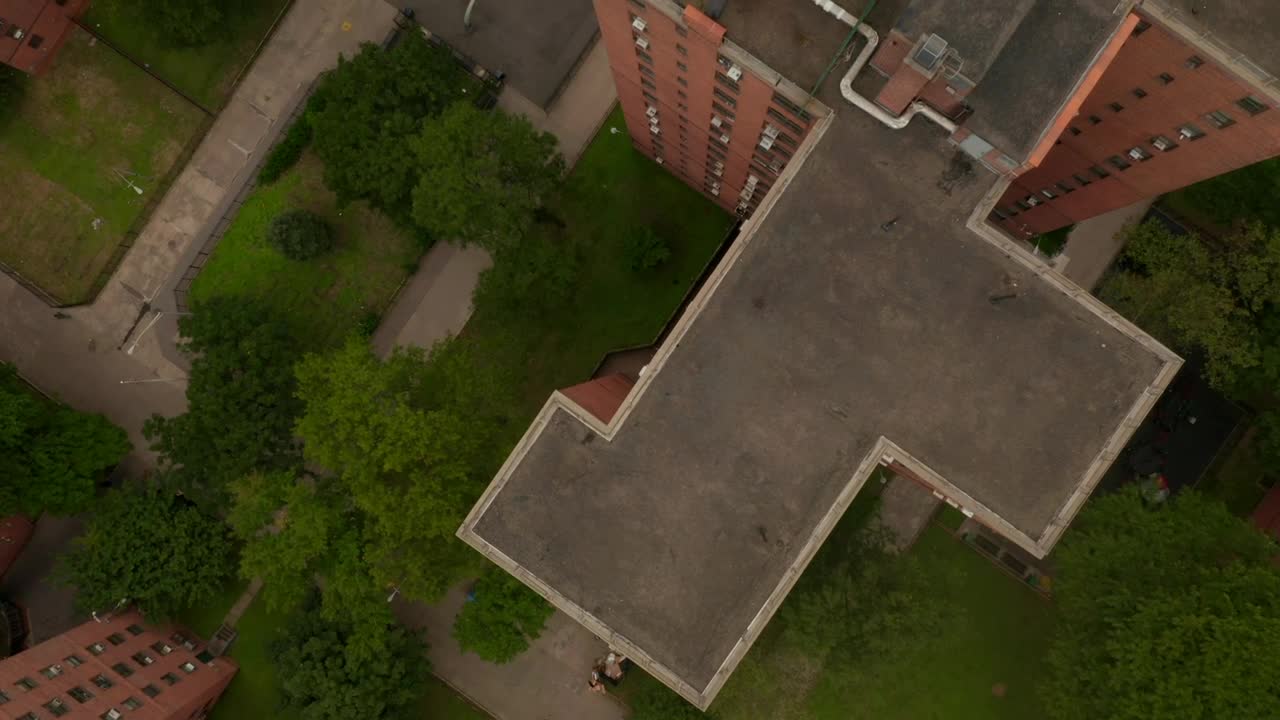 Stock Video Flying Over Apartment Buildings In New York Live Wallpaper For PC