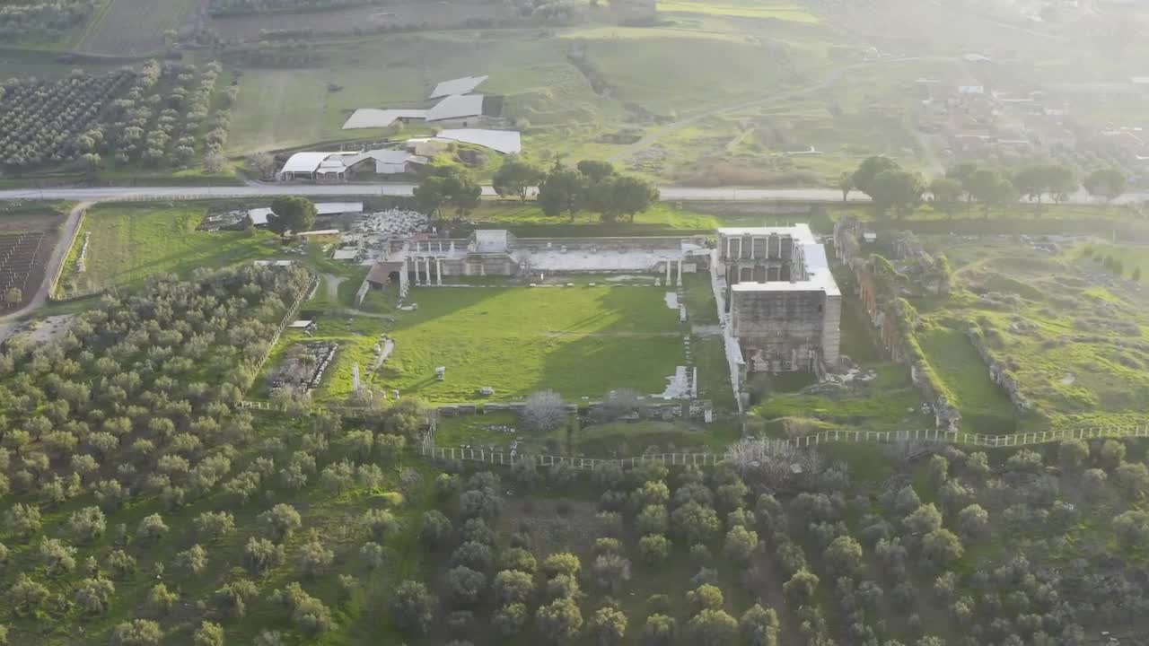Stock Video Flying Over An Old Building Live Wallpaper For PC