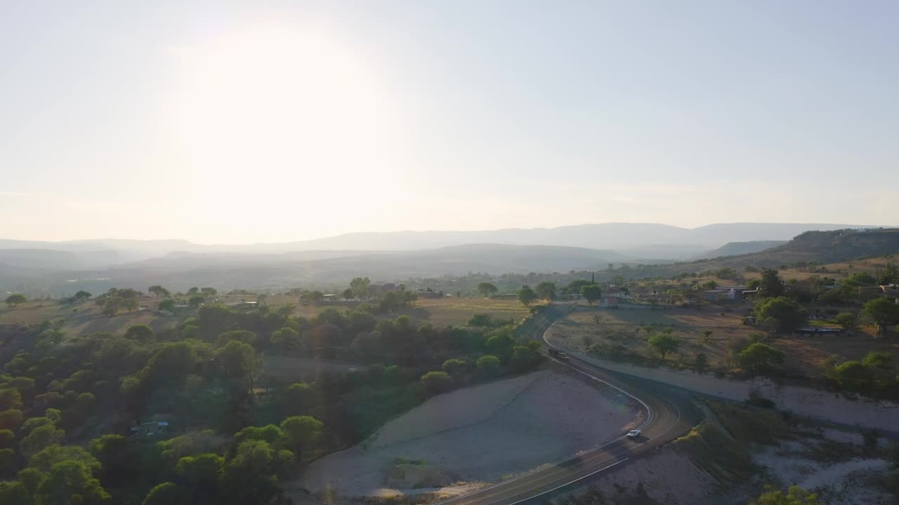 Stock Video Flying Over A Warm And Arid Landscape At Sunrise Live Wallpaper For PC