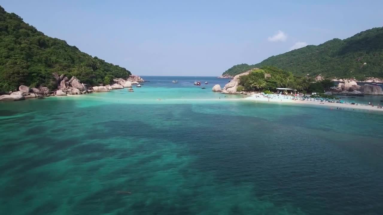 Stock Video Flying Over A Tropical Beach On An Island Live Wallpaper For PC