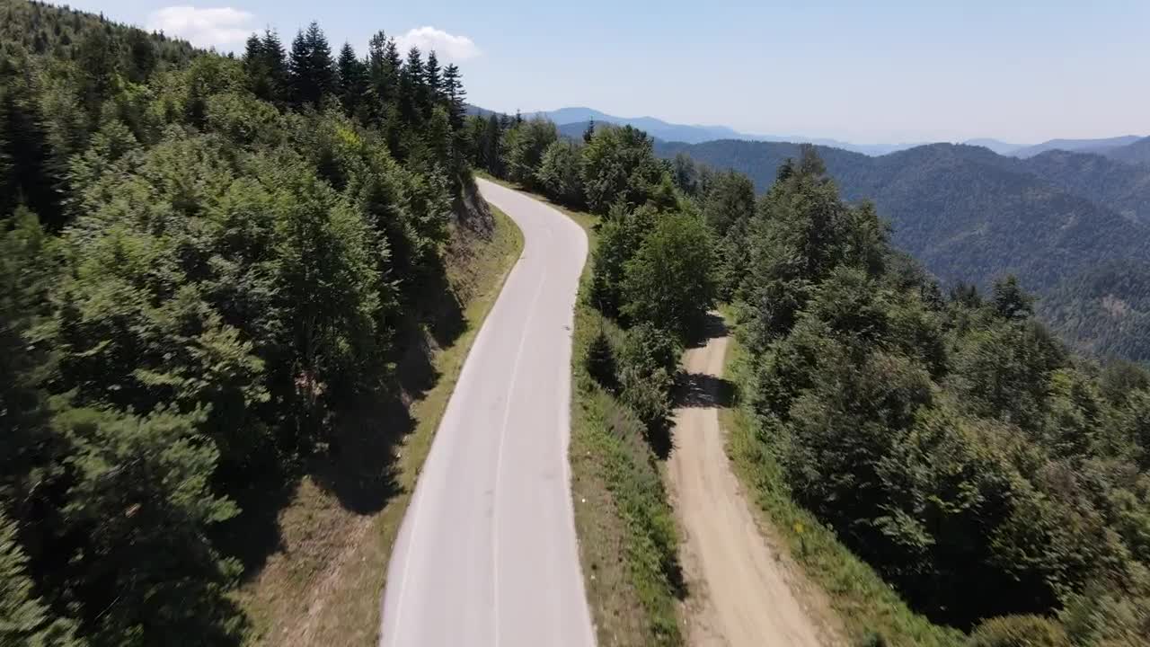 Stock Video Flying Over A Freeway In The Mountains Live Wallpaper For PC