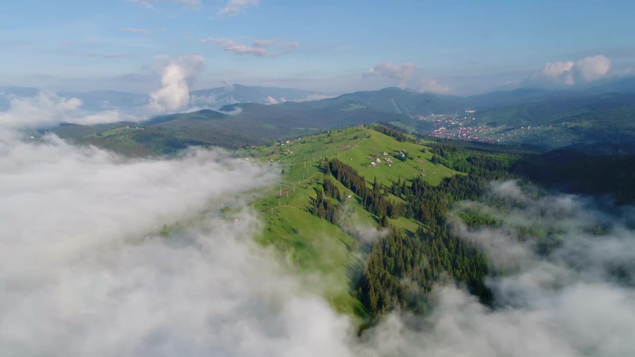 Stock Video Flying Over A Clouds Covered Forest Live Wallpaper For PC