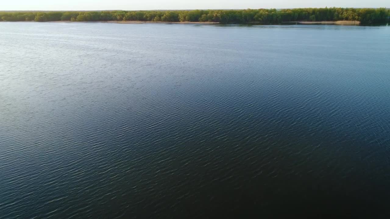 Stock Video Flying Over A Calm Spring River Live Wallpaper For PC