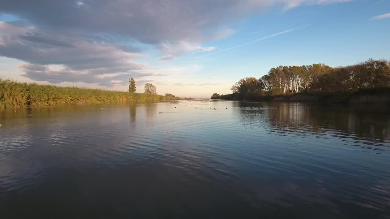 Stock Video Flying Low Over A Gentle River Live Wallpaper For PC