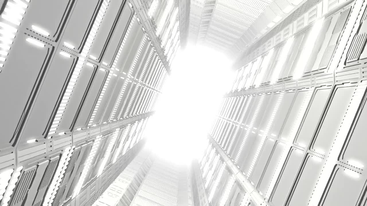 Stock Video Flying In A Futuristic Corridor In A Ship Loop Video Live Wallpaper For PC