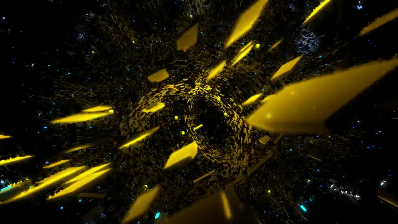 Stock Video Flying Between Yellow Rectangles D Animation Live Wallpaper For PC