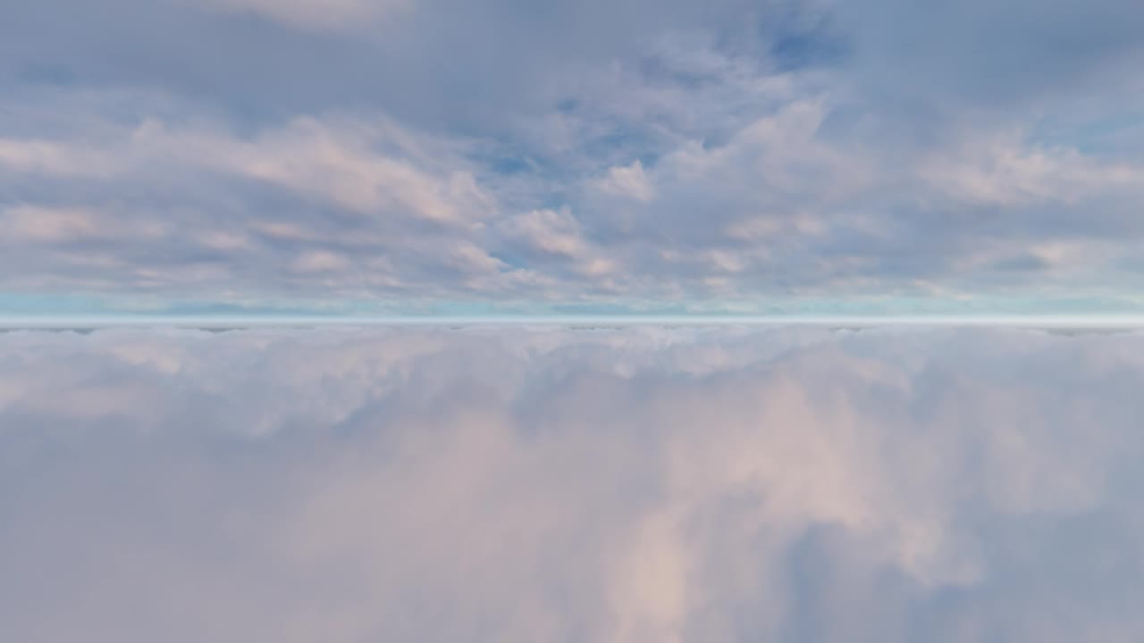 Stock Video Flying Between Two Layers Of Clouds To The Horizon Live Wallpaper For PC