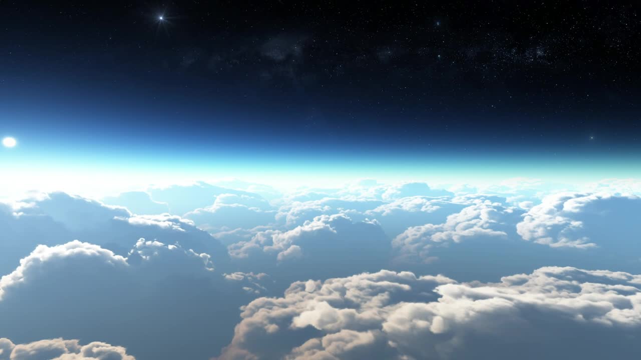 Stock Video Flying Between The Clouds And Outer Space D Live Wallpaper For PC