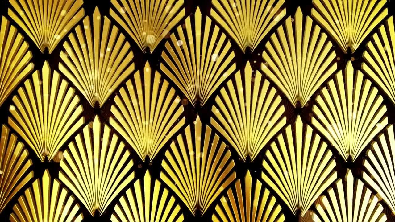 Stock Video Flying Between Surfaces Of Golden Figures Live Wallpaper For PC