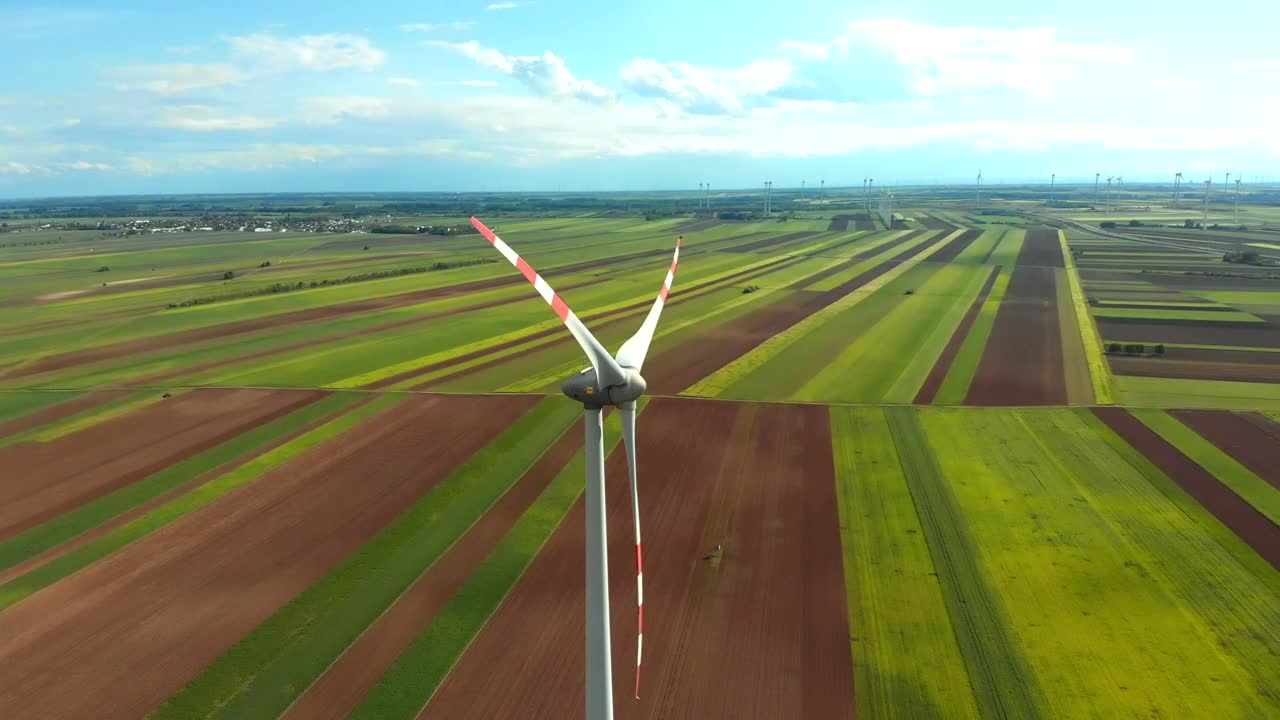 Stock Video Flying Around A Wind Turbine In The Countryside Live Wallpaper For PC