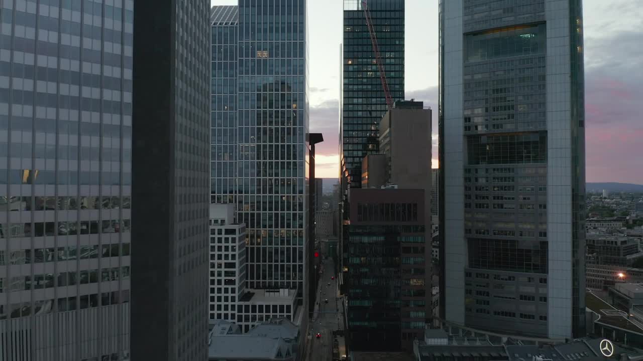 Stock Video Flying Among Skyscrapers And Buildings Live Wallpaper For PC