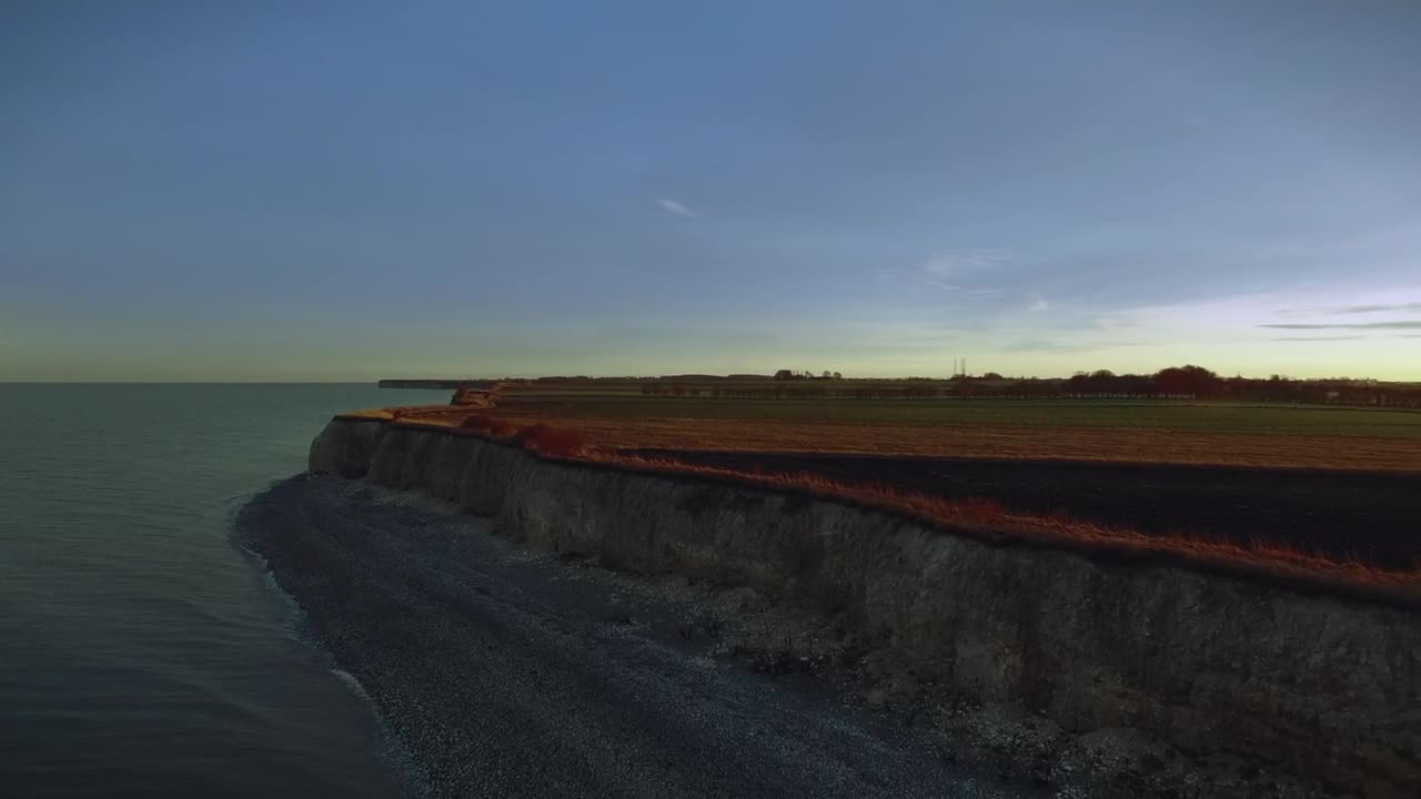 Stock Video Flying Along The Coast At Sunset Live Wallpaper For PC
