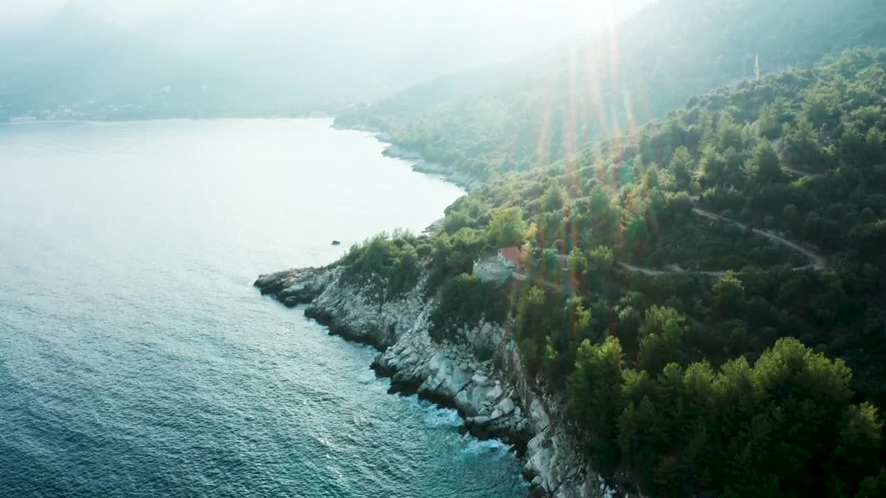 Stock Video Flying Along The Coast With A Flare Live Wallpaper For PC