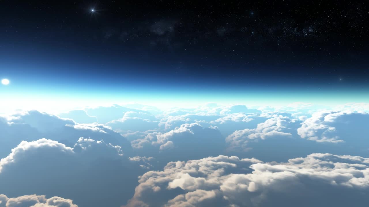 Stock Video Flying Above Clouds With D Space Above Live Wallpaper For PC