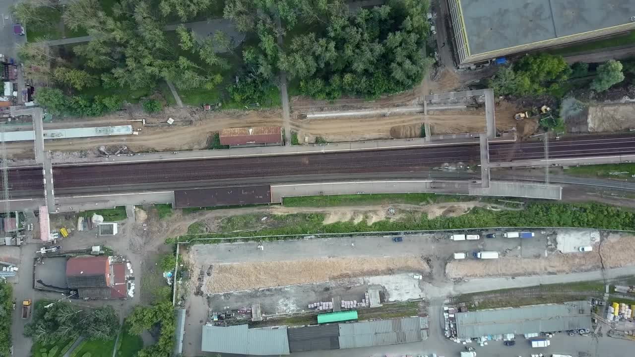 Stock Video Flying Above An Old Railway Live Wallpaper For PC
