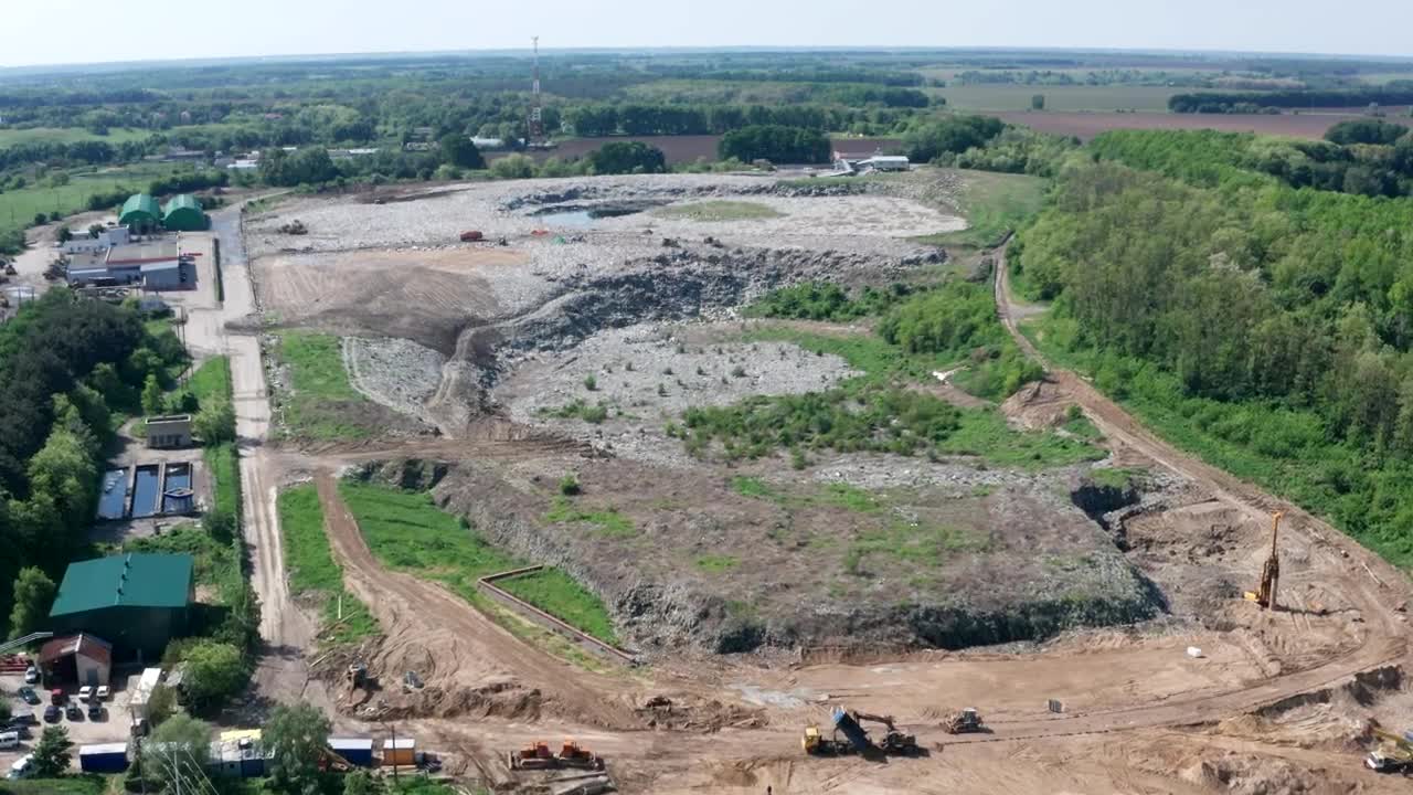 Stock Video Flying Above A Huge City Garbage Site Live Wallpaper For PC