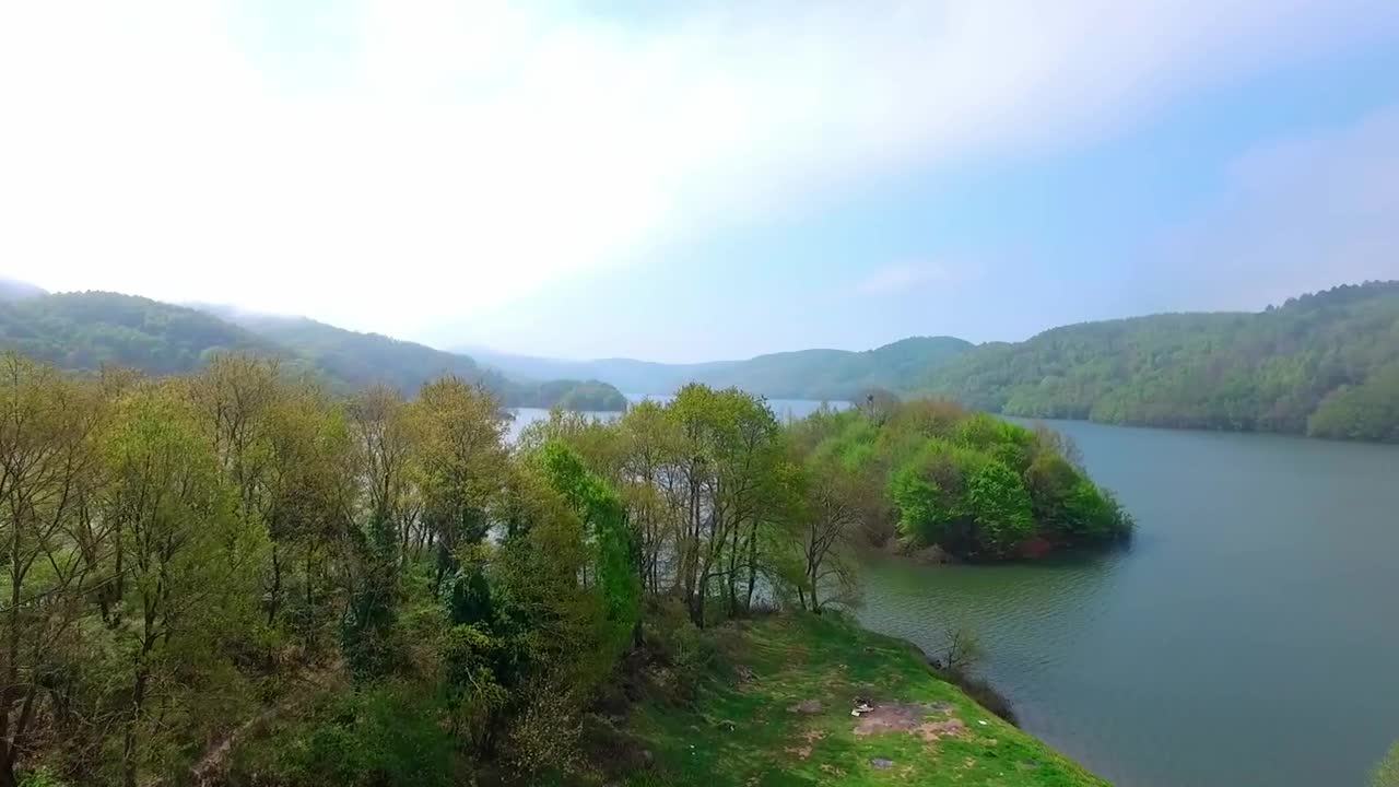 Stock Video Flying Above A Calm Lake Live Wallpaper For PC