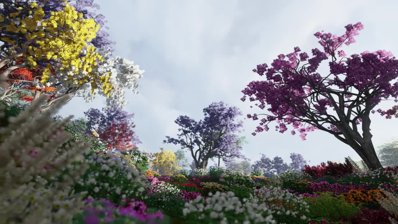Stock Video Floral Garden Full Of Flowers Of Different Colors Live Wallpaper For PC