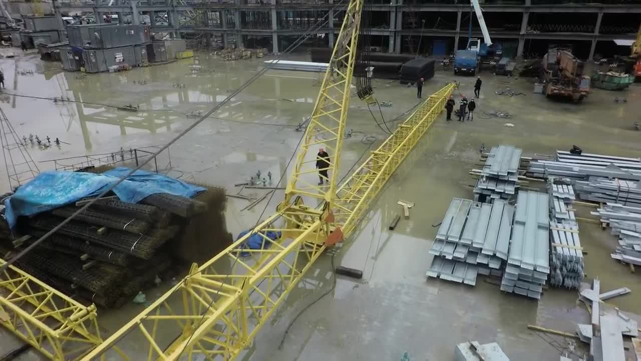 Stock Video Flooded Construction Site Live Wallpaper For PC