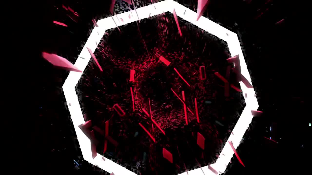 Stock Video Floating Red Cyberpunk World Live Wallpaper For PC