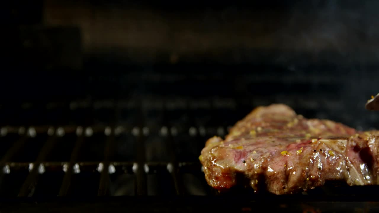 Stock Video Flipping A Flame Grilled Steak Live Wallpaper For PC