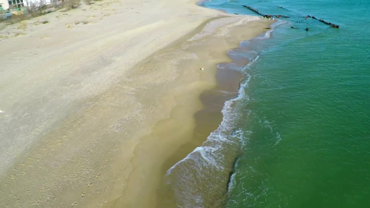 Stock Video Flight Over A Sandy Beach Live Wallpaper For PC