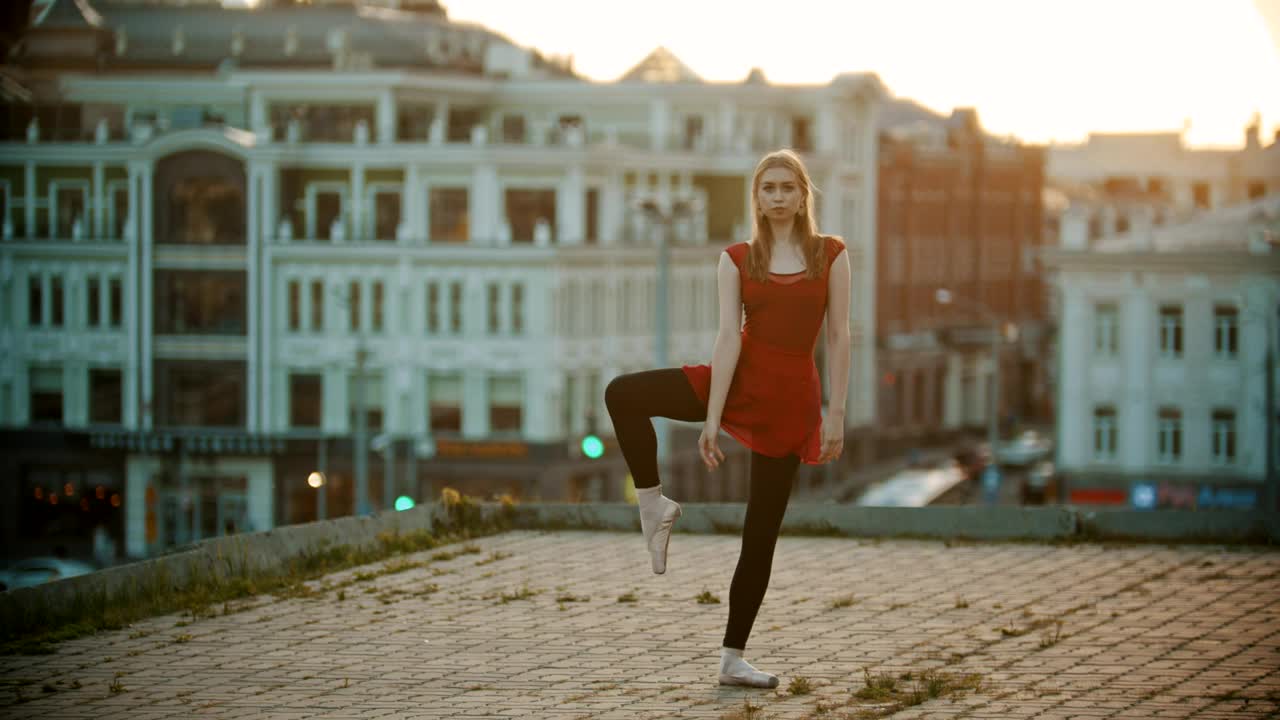 Stock Video Flexible Ballet Dancer Does A Complicated Position Live Wallpaper For PC