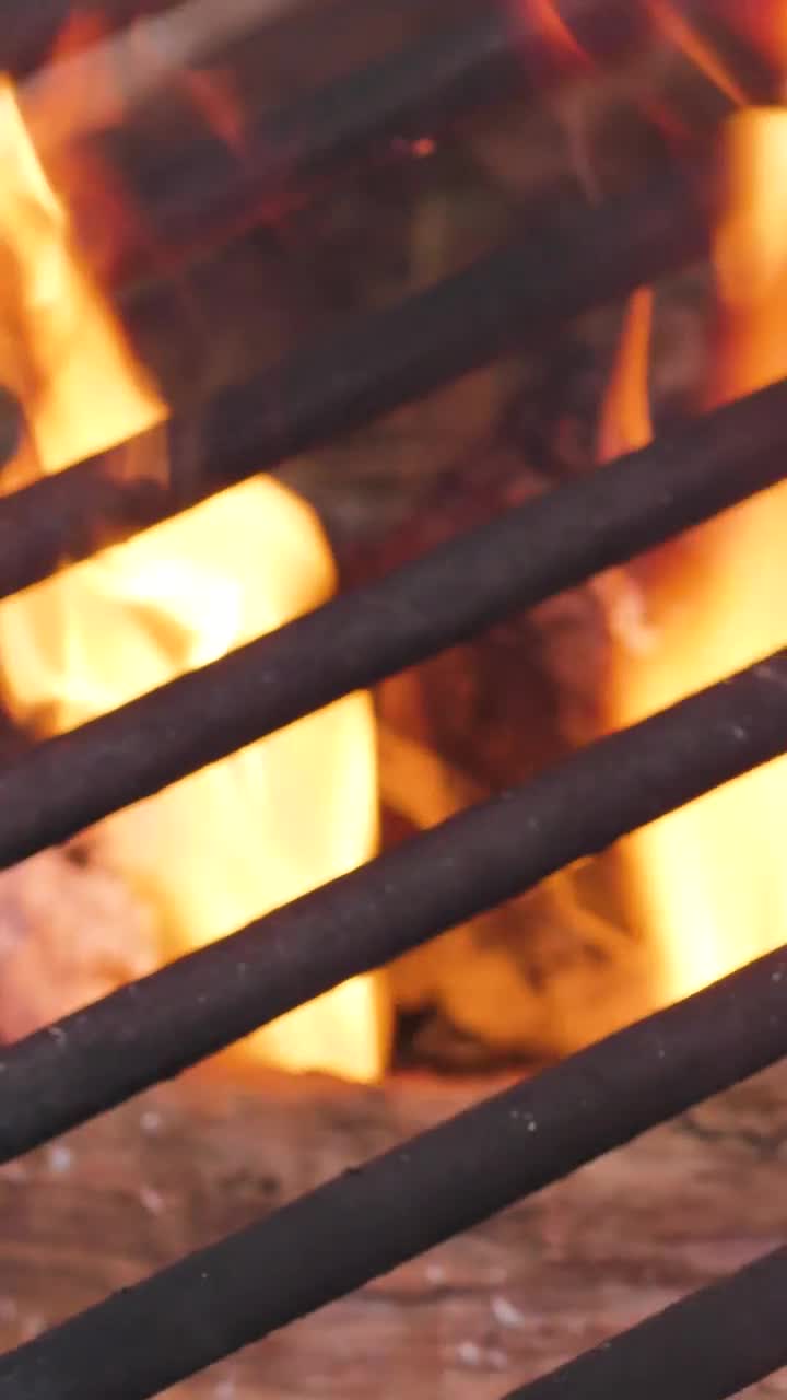 Stock Video Flames Burning Inside A Bbq Grill Live Wallpaper For PC