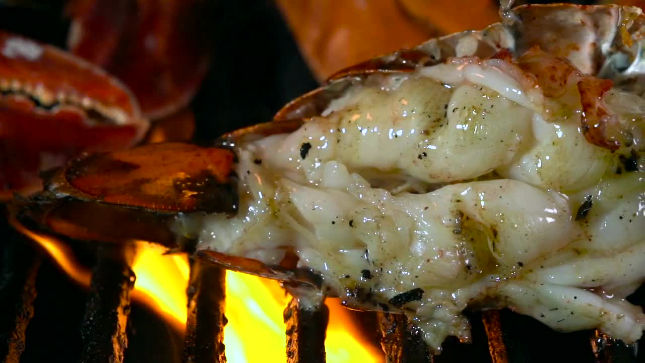 Stock Video Flame Grilled Seafood Live Wallpaper For PC