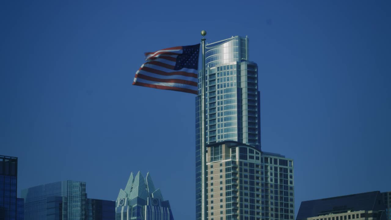 Stock Video Flag Of The United States Waving On Top Of A Live Wallpaper For PC