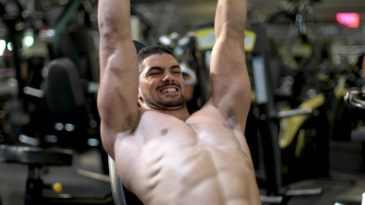 Stock Video Fitness Man Training In The Gym Live Wallpaper For PC