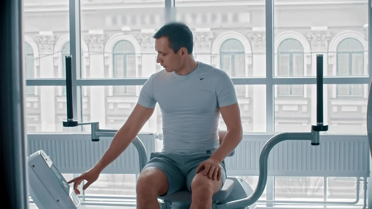 Stock Video Fitness Man Training At A Modern Gym Live Wallpaper For PC