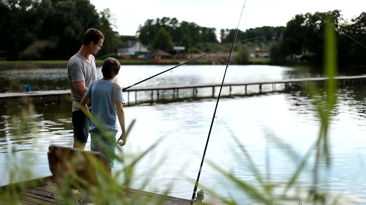 Stock Video Fishing Together By The Lake Live Wallpaper For PC