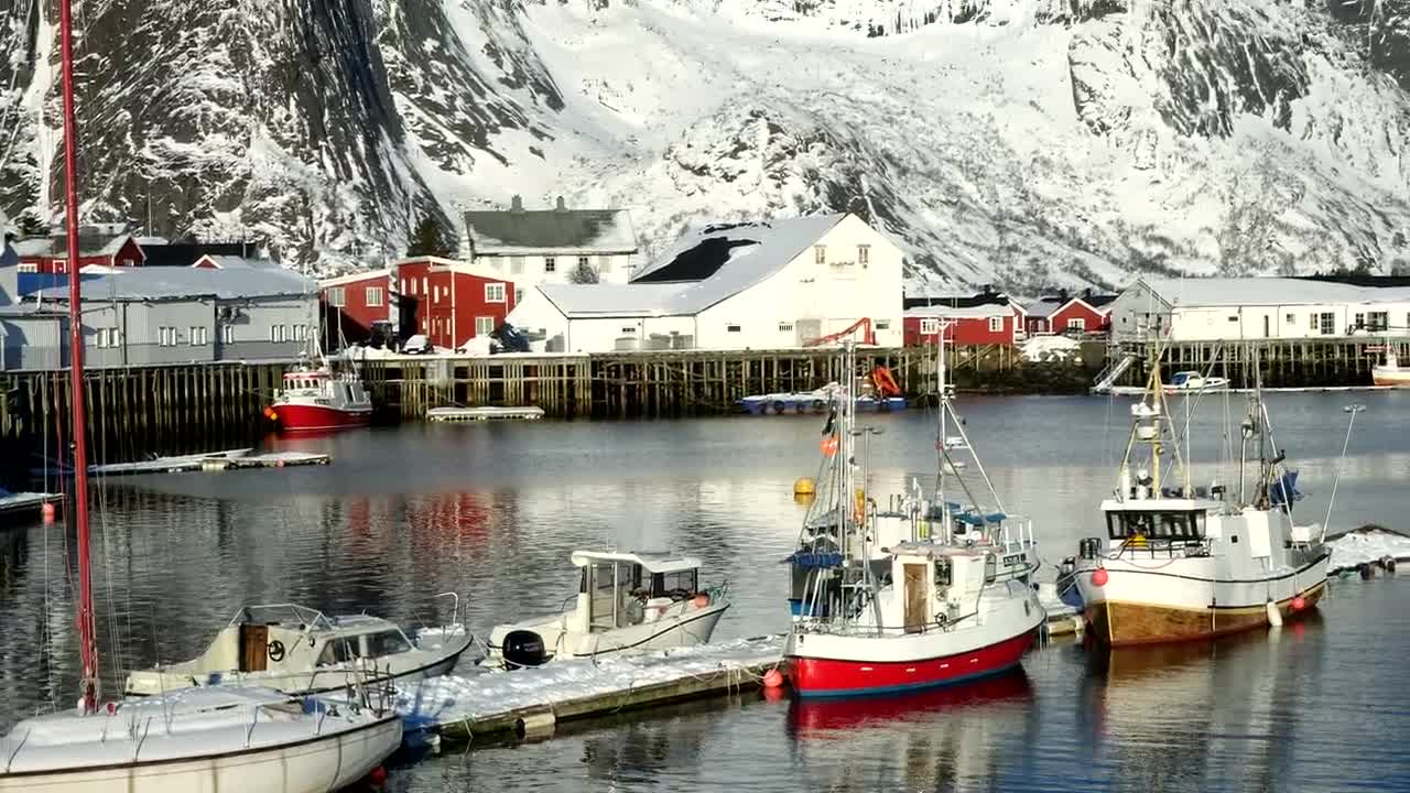 Stock Video Fishing Ships And A Rustic Town Live Wallpaper For PC
