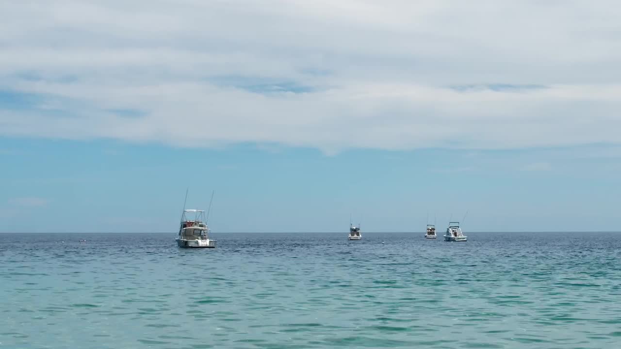 Stock Video Fishing Boats On Calm Sea Live Wallpaper For PC