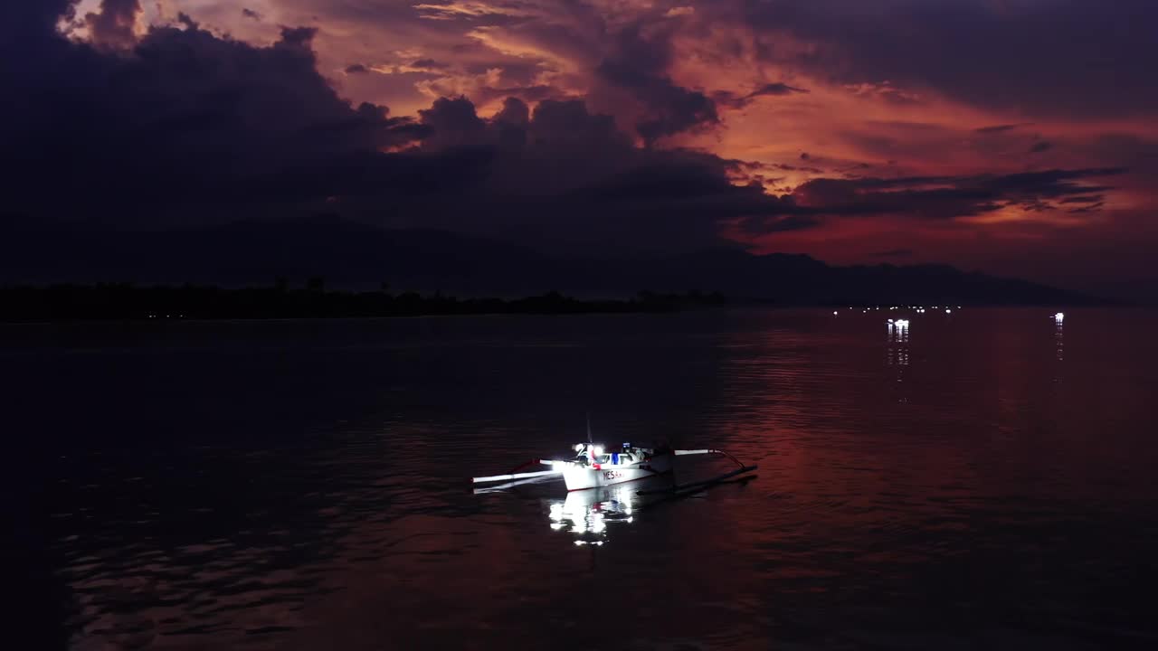 Stock Video Fishing Boats On The Ocean At Dusk Live Wallpaper For PC