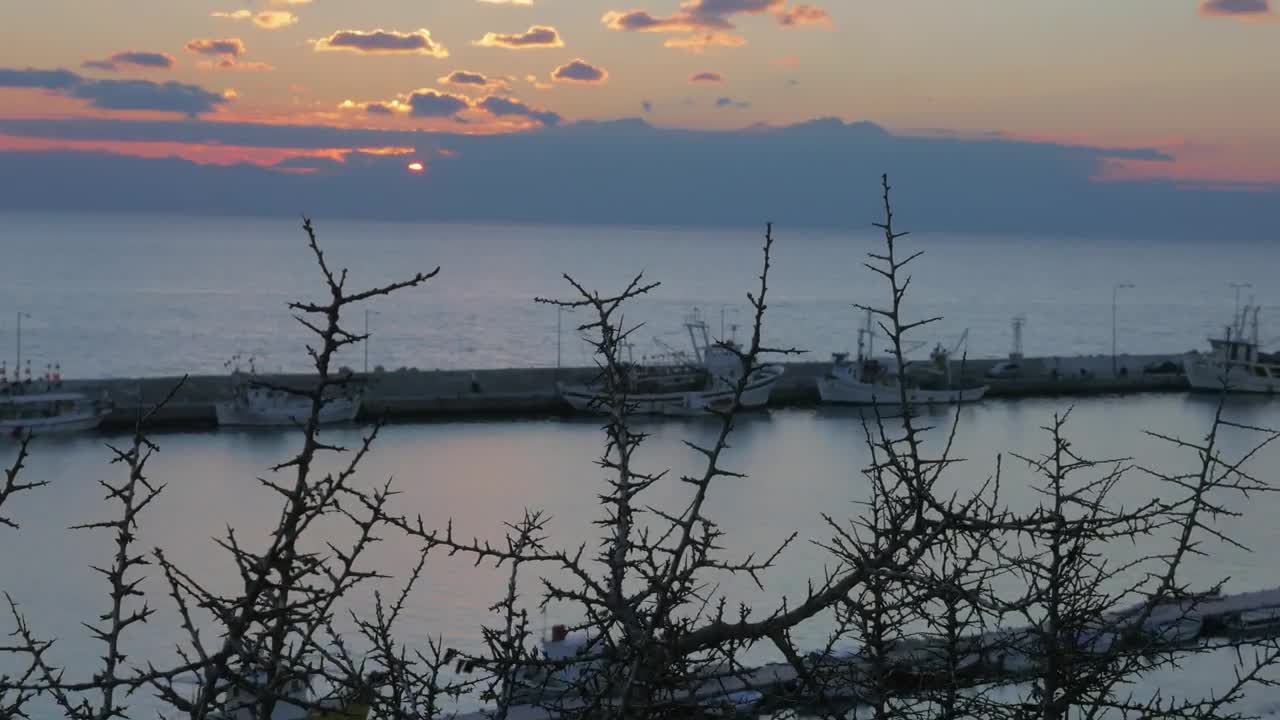 Stock Video Fishing Boats Inside A Harbor Wall Live Wallpaper For PC