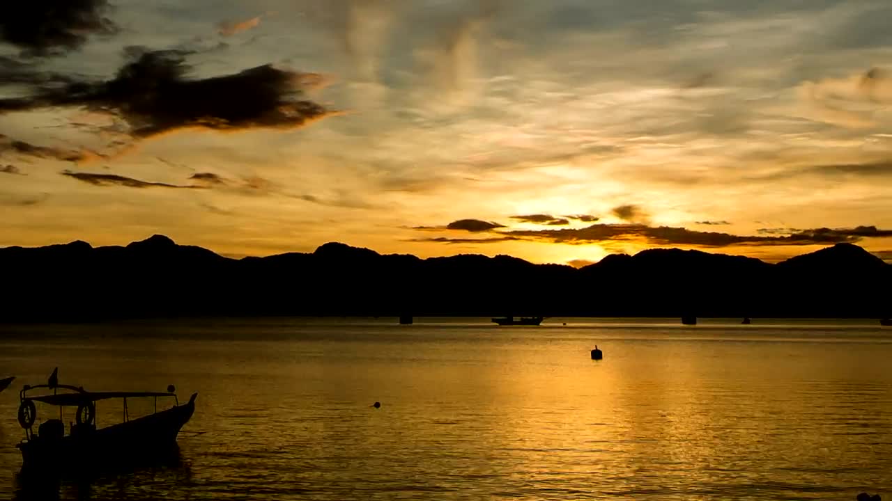 Stock Video Fishing Boats Against The Sunrise Live Wallpaper For PC