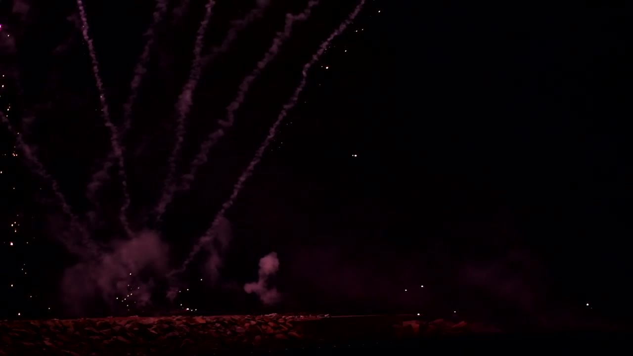 Stock Video Fireworks Rising From A Pier Live Wallpaper For PC