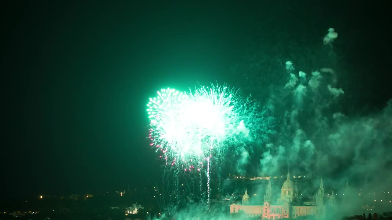 Stock Video Fireworks Over A City Live Wallpaper For PC