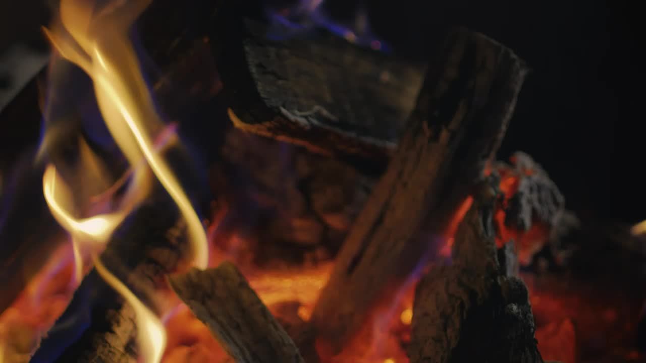 Stock Video Firewood Burning In A Campfire Live Wallpaper For PC