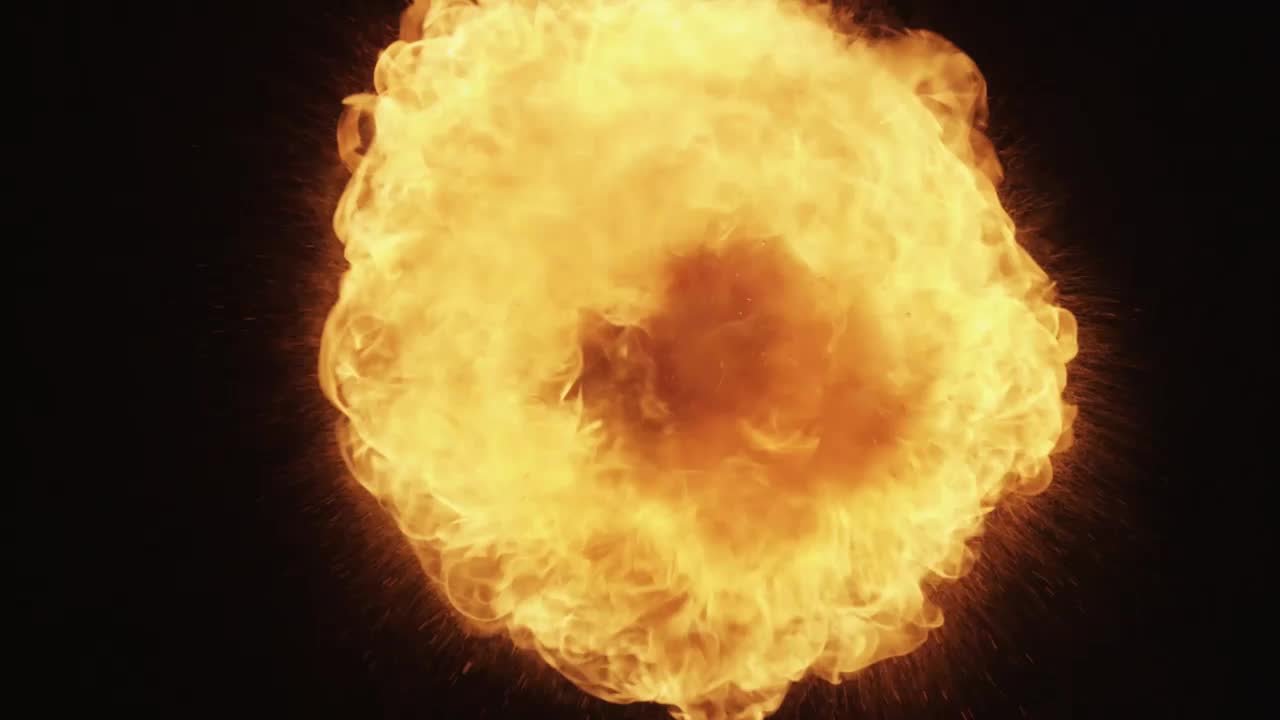 Stock Video Fire Explosion On A Black Background Live Wallpaper For PC