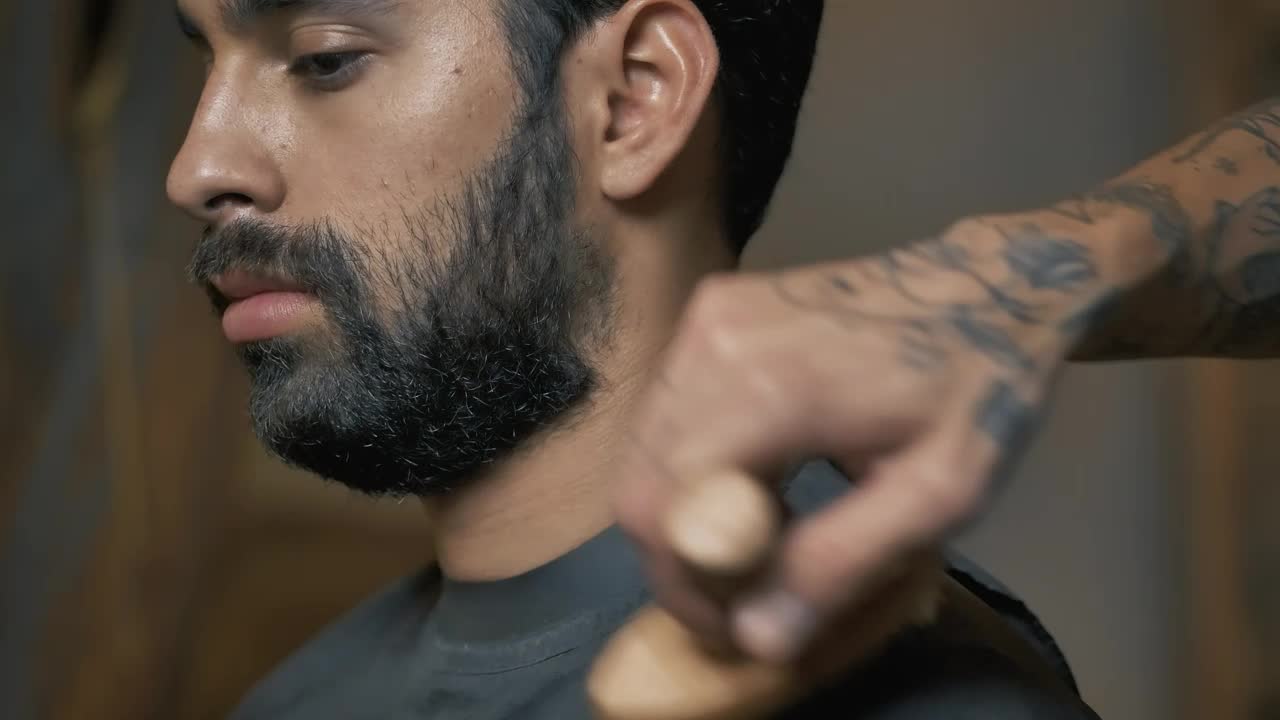 Stock Video Finishing A Haircut At A Barbershop Live Wallpaper For PC